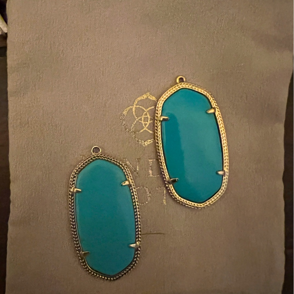 Kendra Scott turquoise in gold color earrings